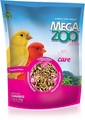 Mega Zoo Mix Alimento Para Canarios 350 Gr