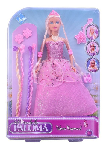 Imagen 2 de 8 de Paloma Muñeca Rapunzel Con Accesorios El Duende Azul Full