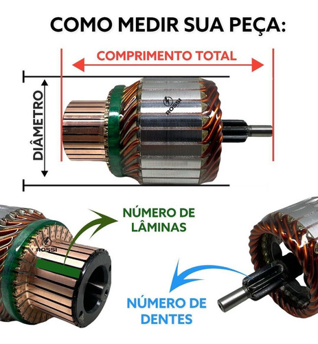 Induzido Motor De Partida M100r Cargo 12v Novo