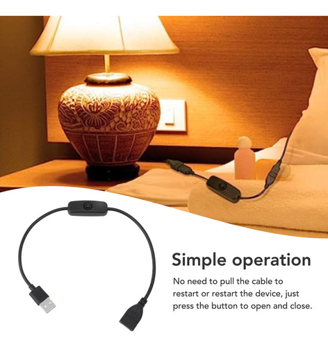 Interruptor De Encendido Y Apagado Macho A Hembra, Cable Usb