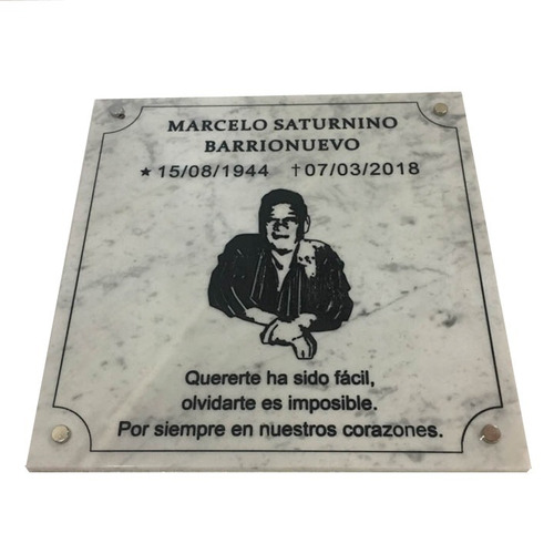 Marmol Tallado, Funeraria, Cementerio, Nicho, Lapida 30x20cm