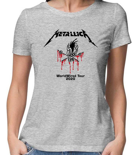 Remera Mujer Metallica 100% Algodón Calidad Premium 2