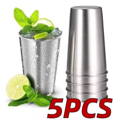 5 Uds Vasos De Acero Inoxidable Para Cerveza 500ml Bextsrack