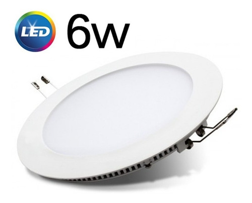 Panel Circular Embutir Led 6w Luz Fria O Calida Sica