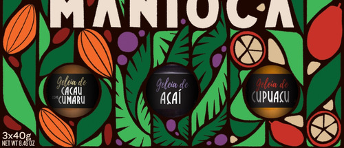 Kit Presente Geleias Naturais Manioca Cupuaçu Cumaru Açaí