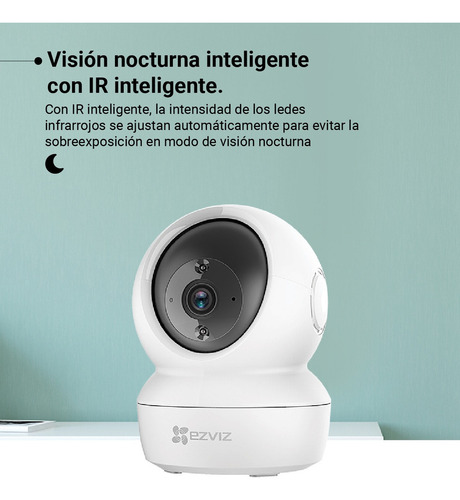 Camara De Seguridad Domo Wifi Full Hd Ezviz + Soporte Pared Color Blanco
