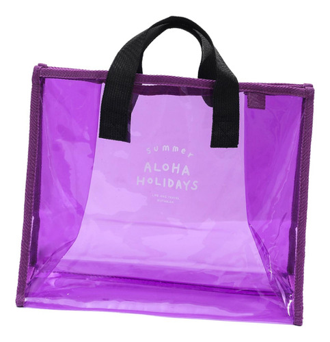 Elegante Bolso Transparente Para Artículos De Violeta
