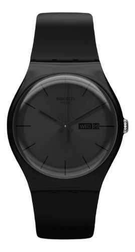 Reloj Swatch Black Rebel Again So29b706 Suizo New Gent Negro