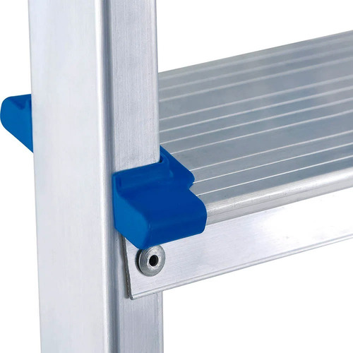 Imagen 7 de 9 de Banqueta Plegable De Aluminio Mor 5107 Base Y Escalones Antideslizante, Amplia Plataforma Trabas De Seguridad, Reforzada
