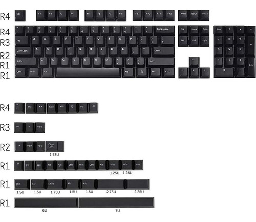 Teclado Mecánico Filco Cherry Ducky 139 Teclas Pbt Negro