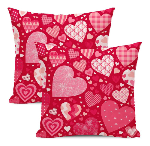 Aeioae Juego 2 Funda Almohada San Valentin 18 X 18  Cuadrada