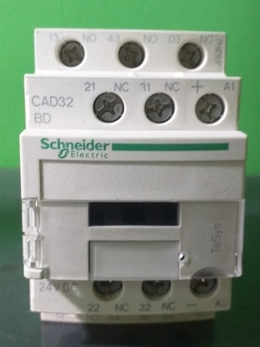 Contactor Auxiliar 32amp Schneider 24v Mod Cad32bd