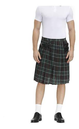 Pantalones Para Hombre Kilt Tradicional Cinturón A Cuadros P