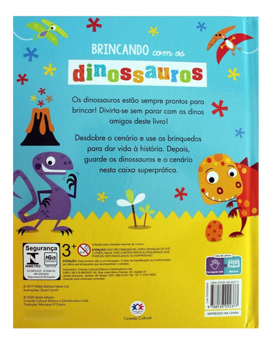 Brincando Com Os Dinossauros, De Believe Ideas, Make. Série Para Ler E Brincar, Vol. 1. Editora Ciranda Cultural, Capa Mole Em Português, 2020
