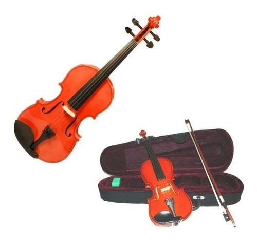 Violin 4/4 Para Principiantes Con Estuche Semirigido, Arco Y