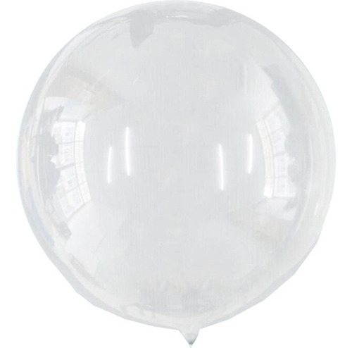 Globo 45cm Transparente Burbuja Apto Confetti Led Helio