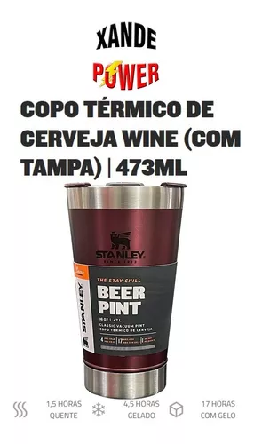 Copo Stanley Original 473ml Com Tampa - Cor Wine - Vermelho