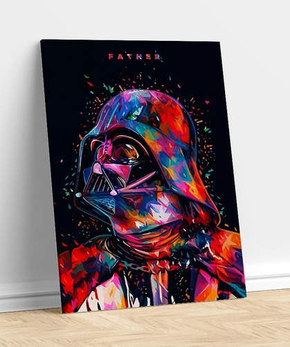 Darth Vader Star Wars Cuadro Arte Lienzo Enmarcado Pieza