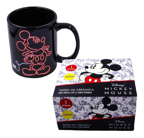 Taza Mikey Mouse Luminosa, Brilla En La Oscuridad 320 Ml