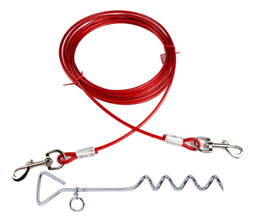 Cable De Amarre Y Estaca Para Mascotas Para Perros, Acero De