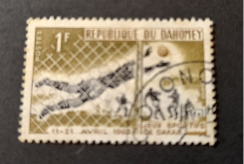 Sello Postal - Dahomey - Juegos Deportivo Amistad Dakar 1963