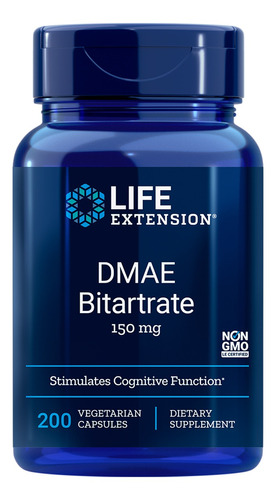 Bitartrato Dmae 150 mg (200 cápsulas) Life Extension
