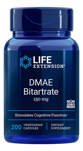 Life Extension Bitartrato Dmae 150 Mg 200 Cápsulas Sabor Sin sabor