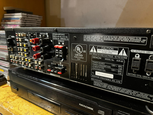 Denon Receiver Avr-65 Stereo Amplificador Entrada Tornamesa (Usado)