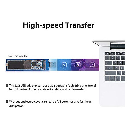 Adaptador Jesot M.2 A Usb, Lector B Key M.2 Ssd A Usb 3.0 Ca