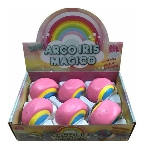 Squeeze Squishy Arco Iris Mágico Sorpresa Anti Estress 