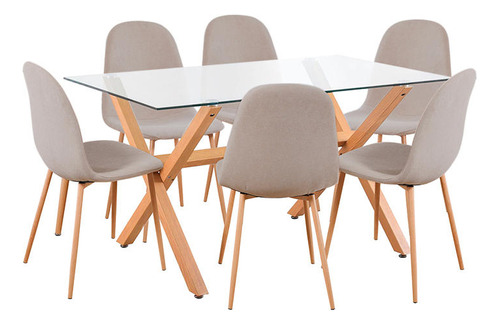 Juego De Comedor Kioto Ray Beige