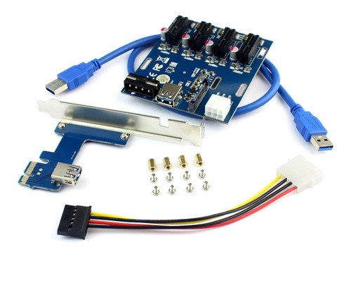 Placa Pci-e Multiplicadora Para Cabo Riser 1x4