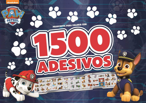 Libro Patrulha Canina - Prancheta Para Colorir Com 1500 Ades