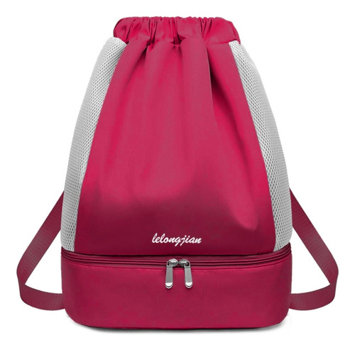 Mochila Saco Unissex Impermeável Esporte Academia Viagem Cor Rosa Pink