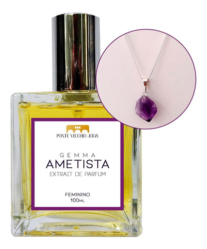 Coffret Perfume Gemma Ametista 100ml + Colar Em Prata 925