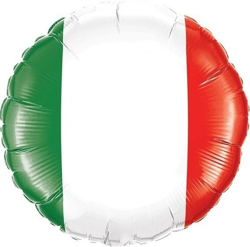 30 Globo Redondo Metalicos Tricolor Circulo #18 45cm Mexico