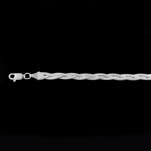 Pulsera Hombre Trenzado T 5mm Deplataley.925 Duodeluxejoyas®