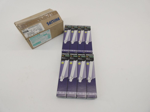 *lot Of 8* Philips Alto Pl-s 13w/827/2p Compact Fluo Ccs