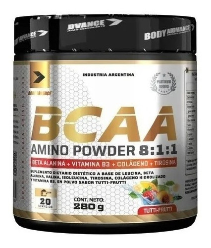 Bcaa Amino Powder 8.1.1 - 280 Gr - Body Advance