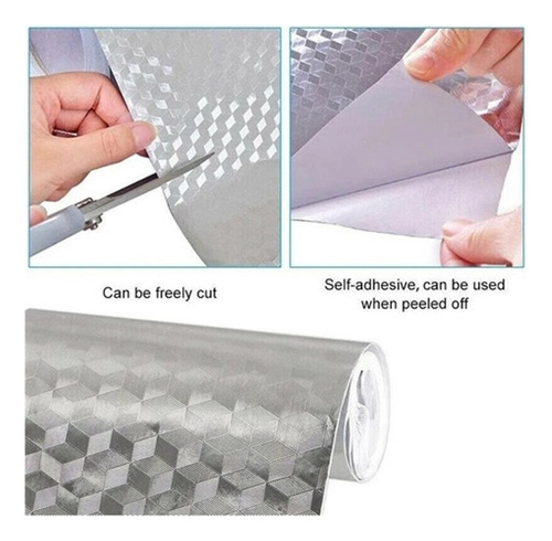 A Rollos De Papel Metalizado Autoadhesivo Impermeable De 3