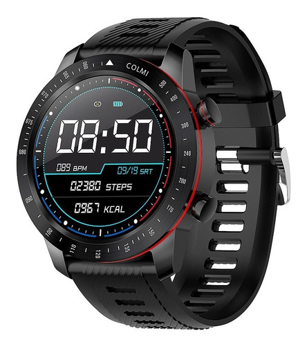 Imagen 2 de 5 de Smartwatch Colmi Sky 6 Black Touch Controlador Fitness