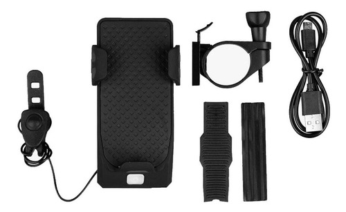 Imagem 4 de 4 de Farol Super Bright 400 Lumens Suporte P/ Smartphone Buzina