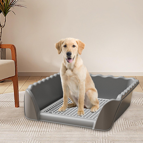 Inodoro Para Perros, Orinal Para Entrenamiento, Bandeja Gris