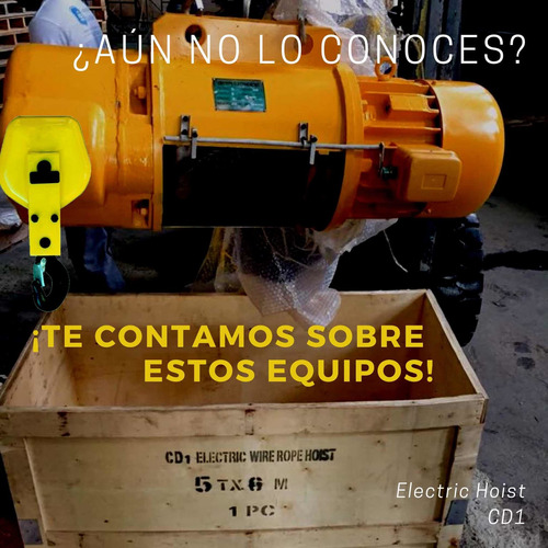 Imagen 2 de 8 de Polipasto Eléctrico Con Trolley Eléctrico 5 Ton, 12 Metros