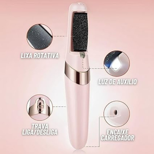 Raspador De Pé Elétrico - Remove Calos E Hidrata Calcanhar