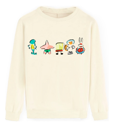 Sudadera De Bob Esponja Patricio Calamardo  Sin Gorro Unisex