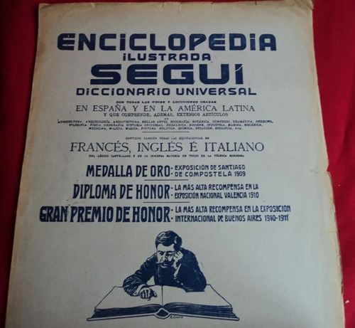 Antiguo Diccionario Enciclopedico Segui 1910 Incompleto