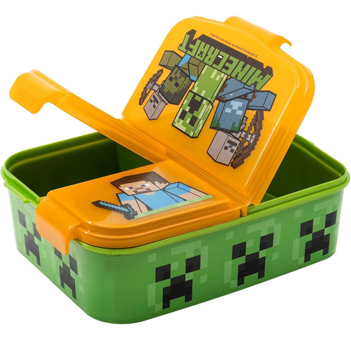 Set Para Niños Botella + Porta Sandwich Minecraft Libre Bpa