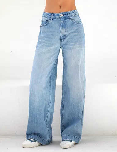 Jeans Para Mujer Tiro Alto Y Anchos