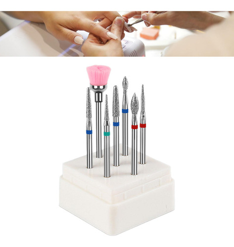 Juego De 7 Puntas Para Uñas, Puntas Para Cutículas, Acero